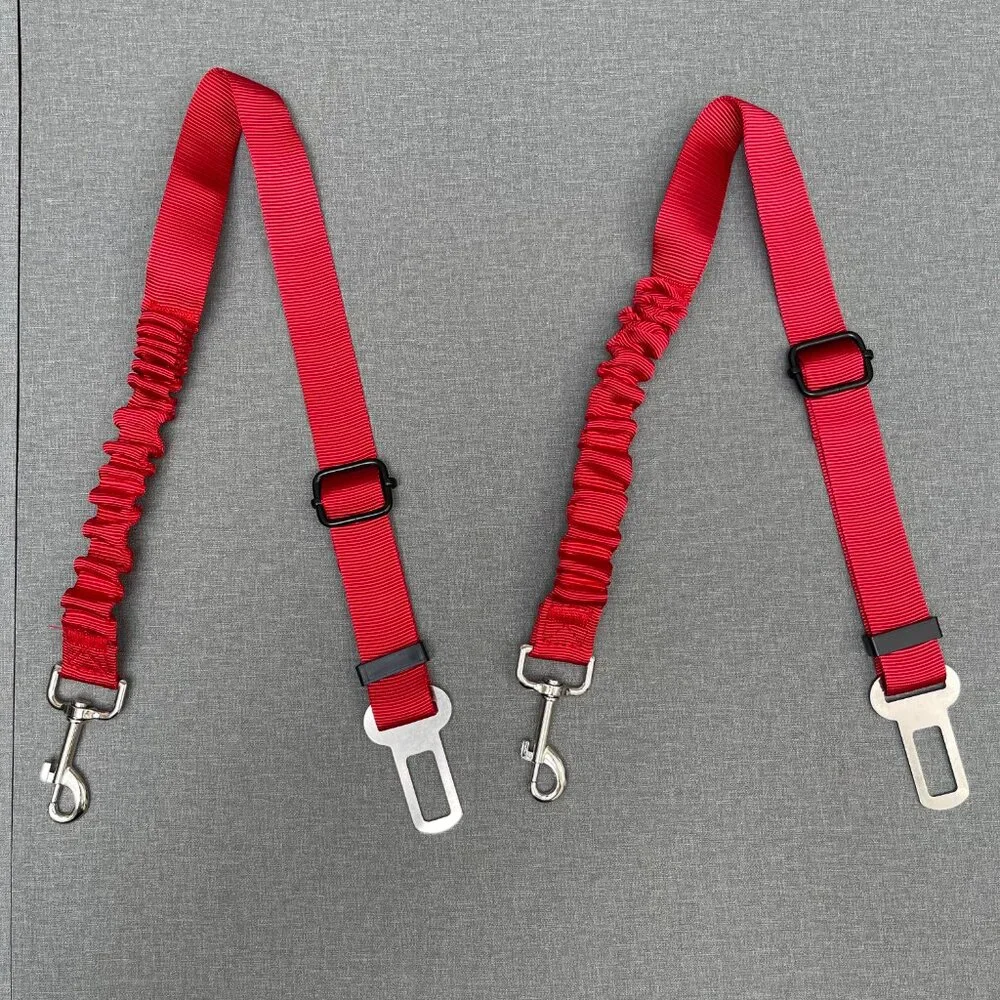 2 Pack ,Dog Seat Belt Leash Pet Seatbelt Car ELASTIC Safety Adjustable Harness